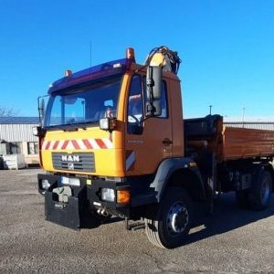 foto 4x4 MAN tipper+crane remote municipal