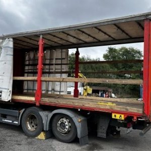 foto Eur6 BDF 7.3+7.3m MAN 6x2 +18t tandem lowdeck Fliegl/Krone