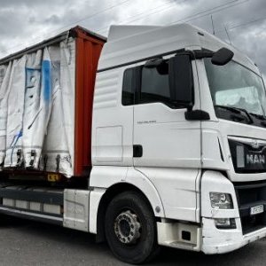 foto Eur6 BDF 7.3+7.3m MAN 6x2 +18t tandem lowdeck Fliegl/Krone