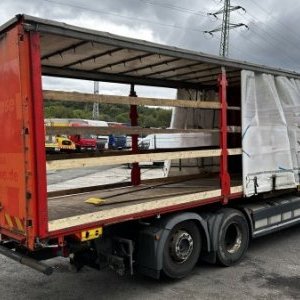 foto Eur6 BDF 7.3+7.3m MAN 6x2 +18t tandem lowdeck Fliegl/Krone